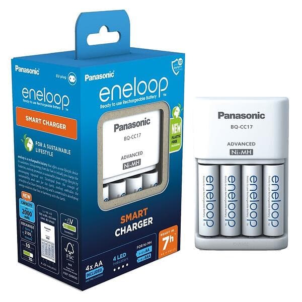 Panasonic Eneloop BQ-CC17 incl. 4xAA 2000 mAh