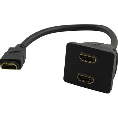 Deltaco HDMI - 2xHDMI  F-F Adapter