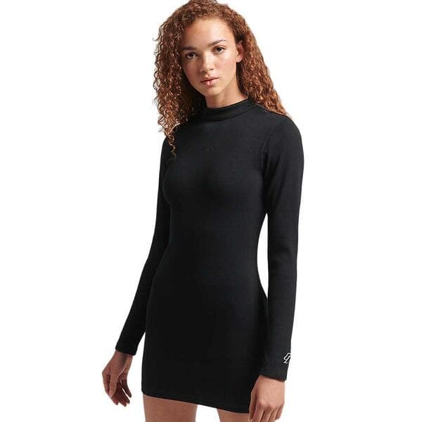 Superdry Code Sl Rib Bodycon Dress (Dame)