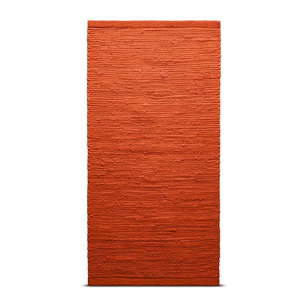 Rug Solid Rug Cotton matta 65x135 cm Solar orange (orange)