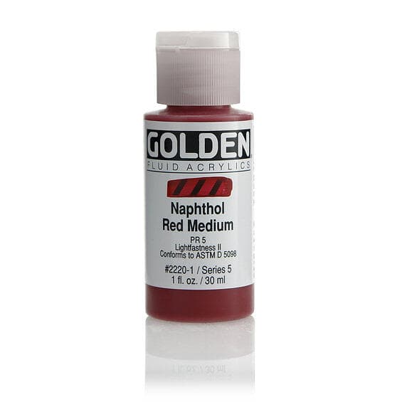 Golden Fluid Acrylics 30 ml - 2220 Naphthol Red Medium