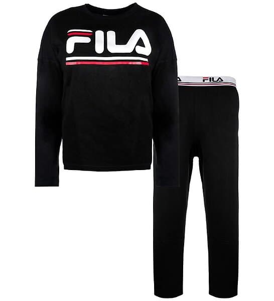 Fila Pyjamas Svart m. Logo 2-delad