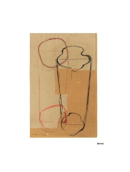 Iittala Aalto art Sketch brown poster 50x70 cm