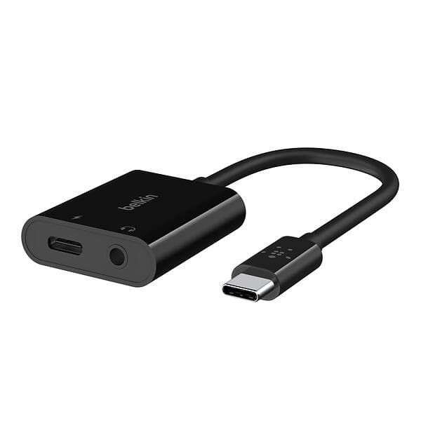 Belkin RockStar Audio+Charge USB-C - 3.5mm+USB-C M-F Adapter NPA004